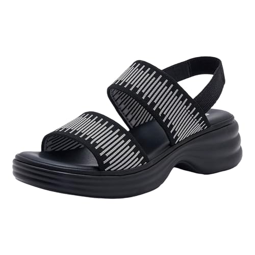 Yusealia Damen Orthopädische Sandalen Frauen Bequeme Sandaletten mit Weiches Fußbett Sommer Leichte rutschfest Sandals Elegant Strand Schuhe, Gr.35-41 EU von Yusealia