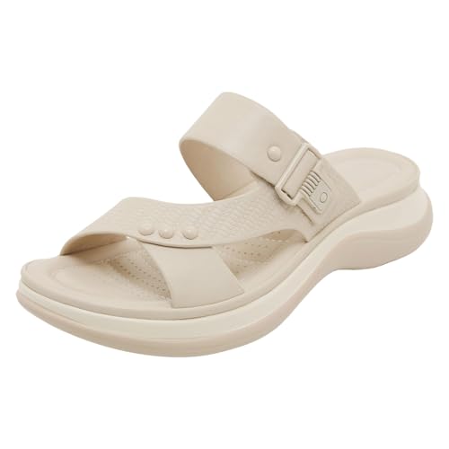 Yusealia Damen Sportsandalen Sandalen Damen mit Komfortsohle Profilsohle Plateau Sommerschuhe Elegant Bequem Bohemia Strand Slides Sandals Große Größe Farbvielfalt für Freizeit Alltag von Yusealia