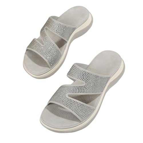 Yusealia Orthotic Sandalen Damen Sommer Breite Füße Schuhe - Bequem Slingback Slides Sandals mit Weiche Fussbett - Outdoor Wassersandalen Casual Plateau Sommerschuhe Frauen Mit Strass Yusealia Orthotic Sandalen Damen Sommer Breite Füße Schuhe - Bequem Slingback Slides Sandals mit Weiche Fussbett - Outdoor Wassersandalen Casual Plateau Sommerschuhe Frauen Mit Strass von Yusealia