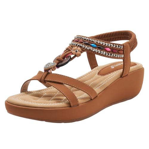 Yusealia Sommerschuhe Damen Sandalen Offene Zehenpartie Boho Flach Schuhe Flip Flops Strandschuhe mit Strass Perlen Freizeit Orthopädische Sandaletten Plateau Slide Bequem Sommerschuhe Yusealia Sommerschuhe Damen Sandalen Offene Zehenpartie Boho Flach Schuhe Flip Flops Strandschuhe mit Strass Perlen Freizeit Orthopädische Sandaletten Plateau Slide Bequem Sommerschuhe von Yusealia