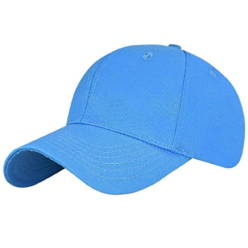 Yuson Girl Baseball Cap Unisex, Verstellbar Baseball Mützen Reine Farbe Baumwolle Kappe Baseboard Baseballkappe Mütze Sommer für Golf Tennis Wandern Laufen Reisen Angeln Herren Damen(Blau) von Yuson Girl