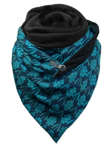 Yuson Girl Damen Schals Warmer Dreieckschal mit Button Retro übergroßer Winterschals Karo Tartan Plaid Muster Poncho Schal Lässige Herbstschal Weich Halstücher Geschenk(Grün) von Yuson Girl