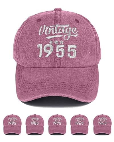 Yutdeng Baseball Cap Herren Baseballkappe Geburtstagsgeschenk für Männer Mütze Sommer Kappe Sport Basecap Trucker Cap Schildmütze Schildkappe Opa Vater Geschenk Mann Geburtstag,Weinrot,1955 Yutdeng Baseball Cap Herren Baseballkappe Geburtstagsgeschenk für Männer Mütze Sommer Kappe Sport Basecap Trucker Cap Schildmütze Schildkappe Opa Vater Geschenk Mann Geburtstag,Weinrot,1955 von Yutdeng