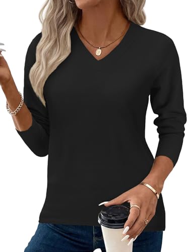 Yutdeng Pullover Damen Winter Elegant Strickpullover Damen V-Ausschnitt Sweater Leicht Strick Oberteile Langarm Shirt Weich Strickpulli Basic Pulli Casual Top Sweatshirt Bluse Warm Herbst Frühjahr Yutdeng Pullover Damen Winter Elegant Strickpullover Damen V-Ausschnitt Sweater Leicht Strick Oberteile Langarm Shirt Weich Strickpulli Basic Pulli Casual Top Sweatshirt Bluse Warm Herbst Frühjahr von Yutdeng