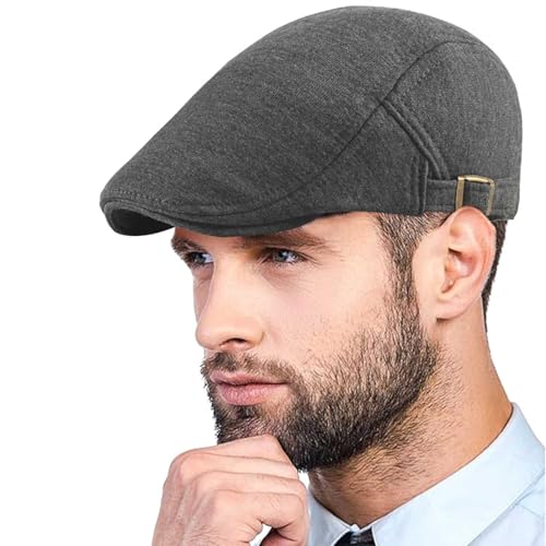 Yutdeng Schiebermütze Herren Vier Jahreszeiten Flatcap Schirmmütze Baskenmütze Herren Barett Cap Flat Cap Gatsby Newsboy Mütze Einstellbare Herrenmütze Driving Cabbie Kappen Vintage Hut Baumwolle Hat von Yutdeng
