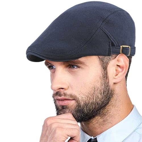 Yutdeng Schiebermütze Herren Vier Jahreszeiten Flatcap Schirmmütze Baskenmütze Herren Barett Cap Flat Cap Gatsby Newsboy Mütze Einstellbare Herrenmütze Driving Cabbie Kappen Vintage Hut Baumwolle Hat von Yutdeng