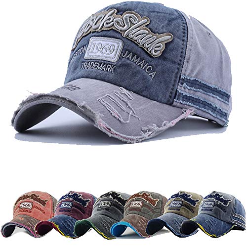 Yutdeng Unisex Baseball Cap BlackRebel im Retro Vintage Used-Look Distressed Washed Look Snapback Gestickter Schriftzug 1969 Outdoor Baseball Kappe Mütze Schirmmütze Basecap verstellbar. von Yutdeng