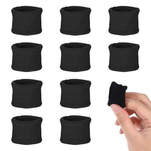 Haargummi Groß Baumwolle Stretch, 10 Stück Große Schwarz Scrunchies Haargummi Damen, Haargummis Herren Pferdeschwanz Halter für Dickes Lockiges Haar Zubehör(Glatte) von Yuuchoringee