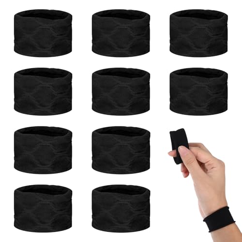 Haargummi Groß Baumwolle Stretch, 10 Stück Große Schwarz Scrunchies Haargummi Damen, Haargummis Herren Pferdeschwanz Halter für Dickes Lockiges Haar Zubehör(Strukturierte) von Yuuchoringee