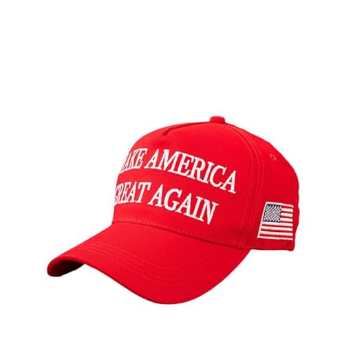 Make America Great Again Trump Same Red Baseball Hat 2024 US Präsidentschaftswahl-Hut, Unisex-Design, 1 Stück., Einheitsgr��e von Yuulibux
