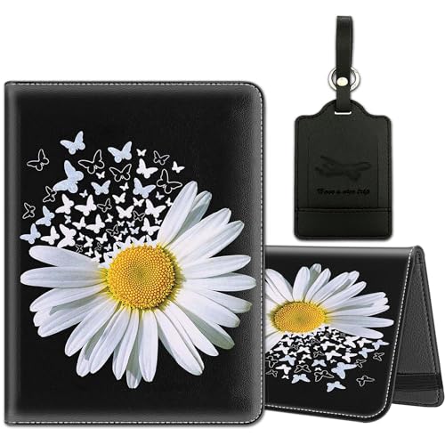 Reisepasshülle für Reisen mit Gepäckanhänger, PU-Leder, Reisepasshülle mit RFID-Blockierung, für Damen und Herren, mehrere Kartenfächer, Leopardenmuster, Yu-Passport Holder-1-63, Modern Reisepasshülle für Reisen mit Gepäckanhänger, PU-Leder, Reisepasshülle mit RFID-Blockierung, für Damen und Herren, mehrere Kartenfächer, Leopardenmuster, Yu-Passport Holder-1-63, Modern von Yuxcfhjfe