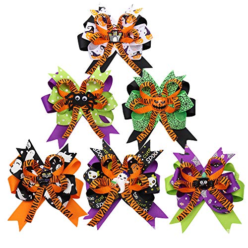 Yuyeran Haarspangen für Babys, Mädchen, 3-lagig, Schleife, Halloween-Schleife, Haarspangen, niedliche Boutique-Haarnadel, Partyzubehör Yuyeran Haarspangen für Babys, Mädchen, 3-lagig, Schleife, Halloween-Schleife, Haarspangen, niedliche Boutique-Haarnadel, Partyzubehör von Yuyeran