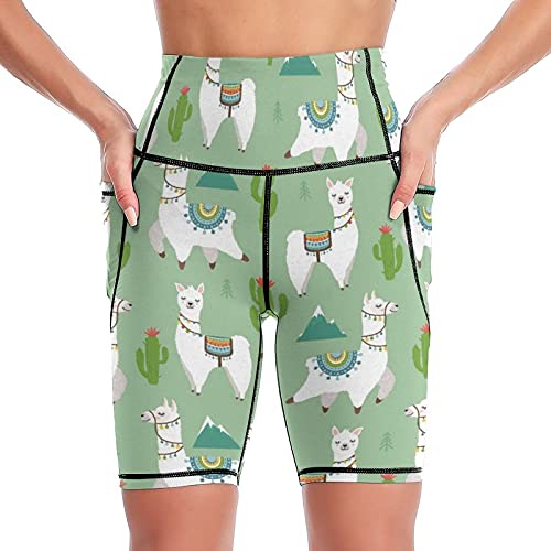 Yogahose Alpaka-Kaktus-Cartoon Tights Damen Leggings Kurz von Yuzheng