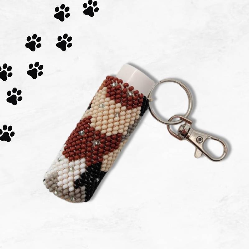 Lippenbalsam Hülle Für Katzenliebhaber Kleine Perlenhäkelei Lippenstift Anhänger Lipstick Täschchen Aus Rocailles #1122977678 von YveKreativShop