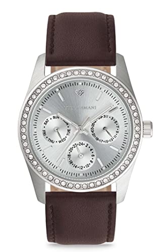 Yves Camani MIELLE II Damenuhr 35mm Silber Leder Armband Braun Yves Camani MIELLE II Damenuhr 35mm Silber Leder Armband Braun von Yves Camani