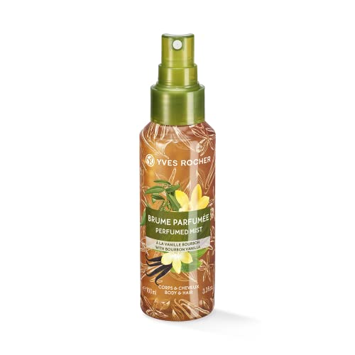 Yves Rocher LES PLAISIRS NATURE Duftspray Bourbon-Vanille | Erfrischungsspray für Körper & Haare mit Vanille-Duft von Yves Rocher