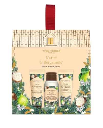 Yves Rocher LIMITED EDITION Geschenkset für Frauen – Sheabutter & Bergamotte: Bodylotion 30 ml, Peeling 30 ml & Duschgel 50 ml – Pflegende Körperroutine mit wohltuendem Duft in limitierter Edition von Yves Rocher