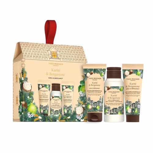 Yves Rocher LIMITED EDITION Geschenkset für Frauen – Sheabutter & Bergamotte: Bodylotion 30 ml, Köpermilch 30 ml & Duschöl 50 ml – Pflegende Körperroutine mit wohltuendem Duft in limitierter Edition von Yves Rocher