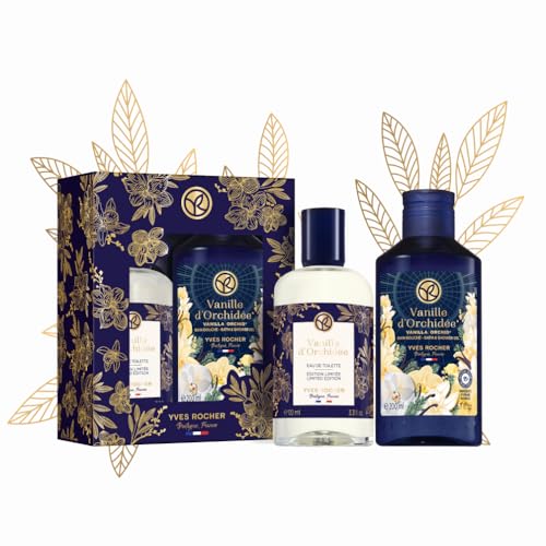 Yves Rocher Vanille d'Orchidée - LIMITED EDITION - Geschenkset für Frauen - Weihnachten -Duschgel 400ml & Eau de Toilette 100ml von Yves Rocher
