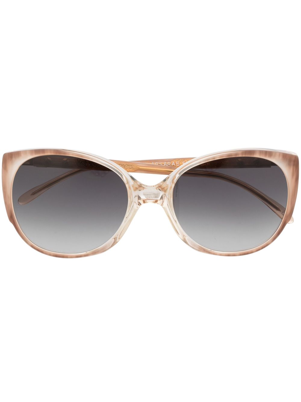 Saint Laurent Pre-Owned 1980s Oversized-Sonnenbrille mit Farbverlauf - Nude von Saint Laurent Pre-Owned