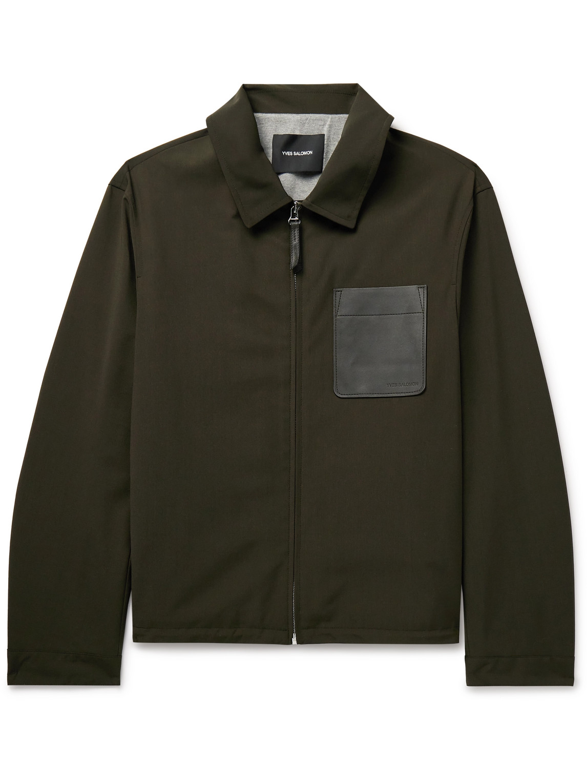 Yves Salomon - Leather-Trimmed Shell Jacket - Men - Green - IT 46 von Yves Salomon