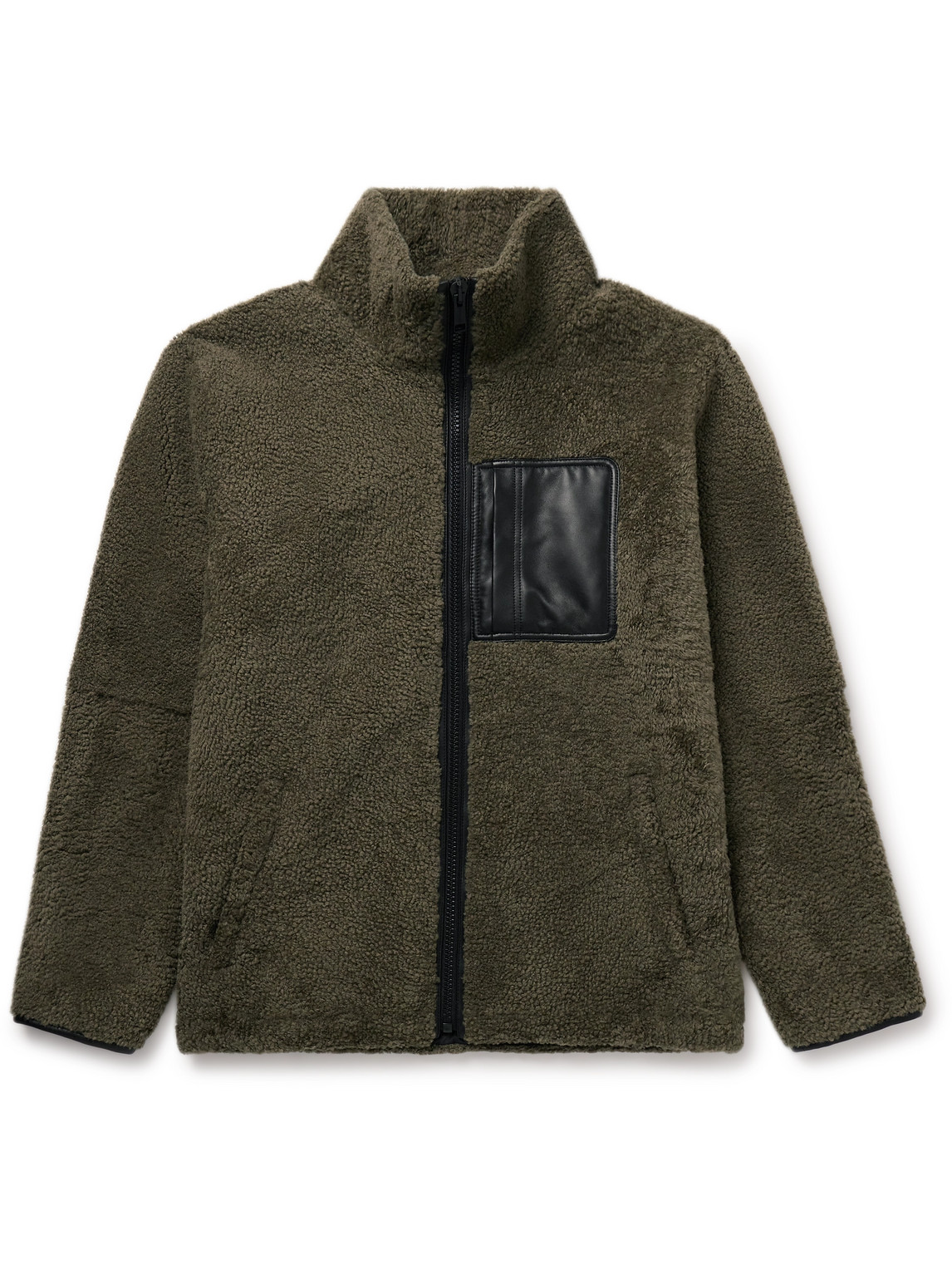 Yves Salomon - Reversible Leather-Trimmed Shearling and Shell Jacket - Men - Green - IT 46 von Yves Salomon