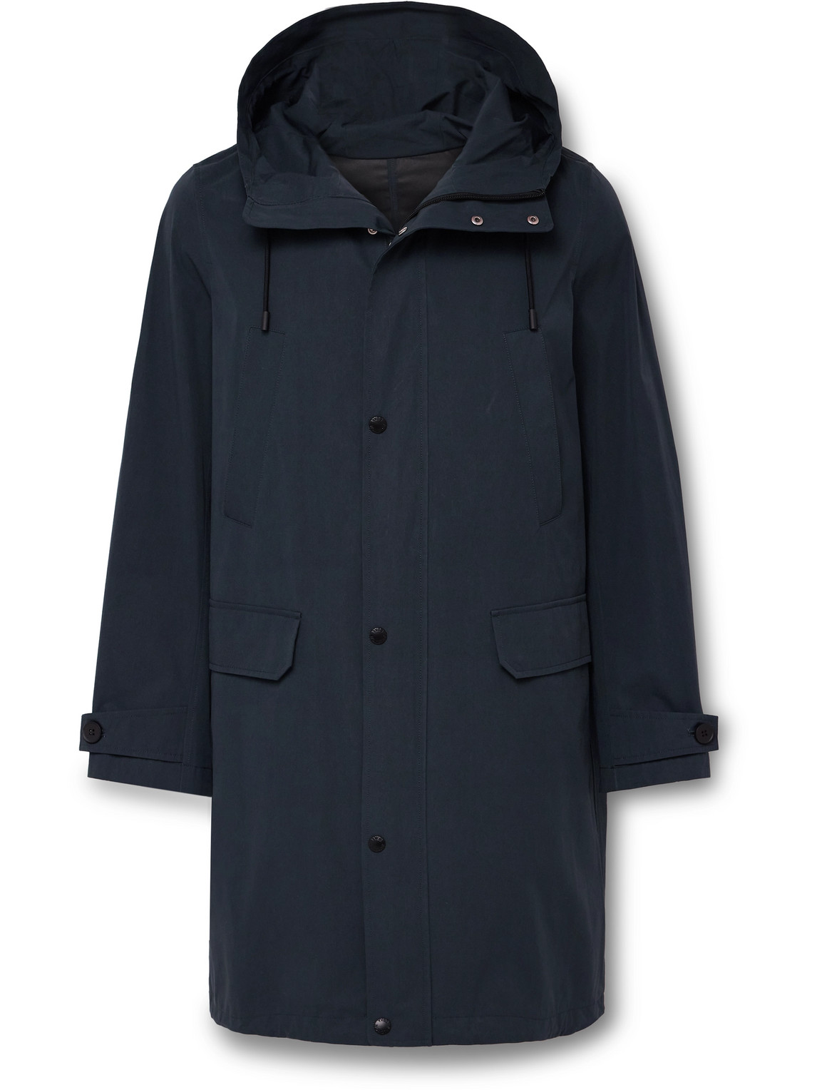 Yves Salomon - Waxed Cotton-Blend Hooded Parka - Men - Blue - IT 52 von Yves Salomon