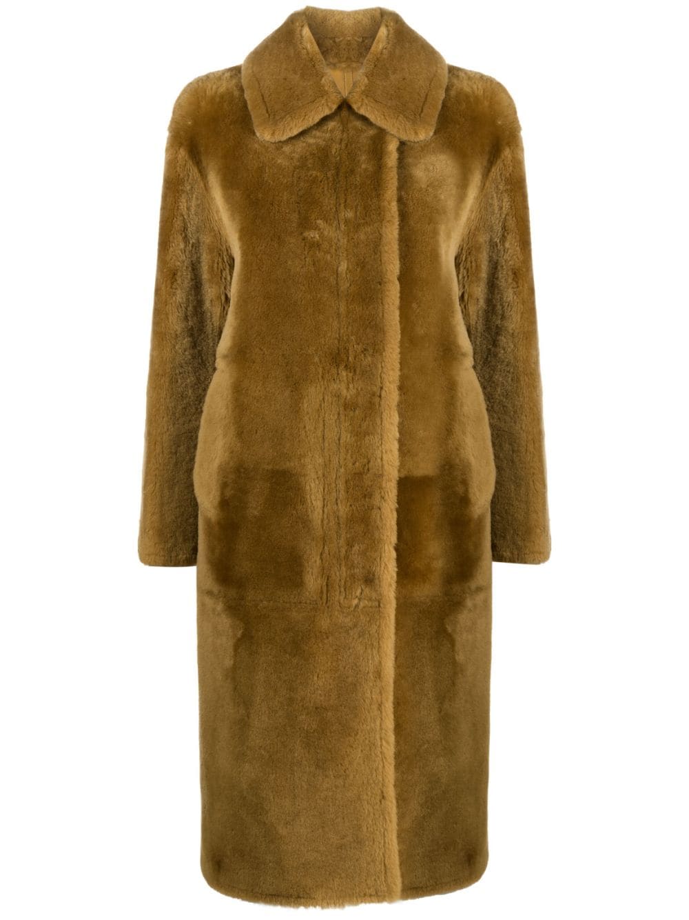 Yves Salomon Midimantel aus Faux Fur - Braun von Yves Salomon