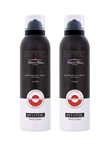 2 x Paris Bleu Aviator Black Deodorant Spray for Men 200 ml (400 ml) von Yves De Sistelle