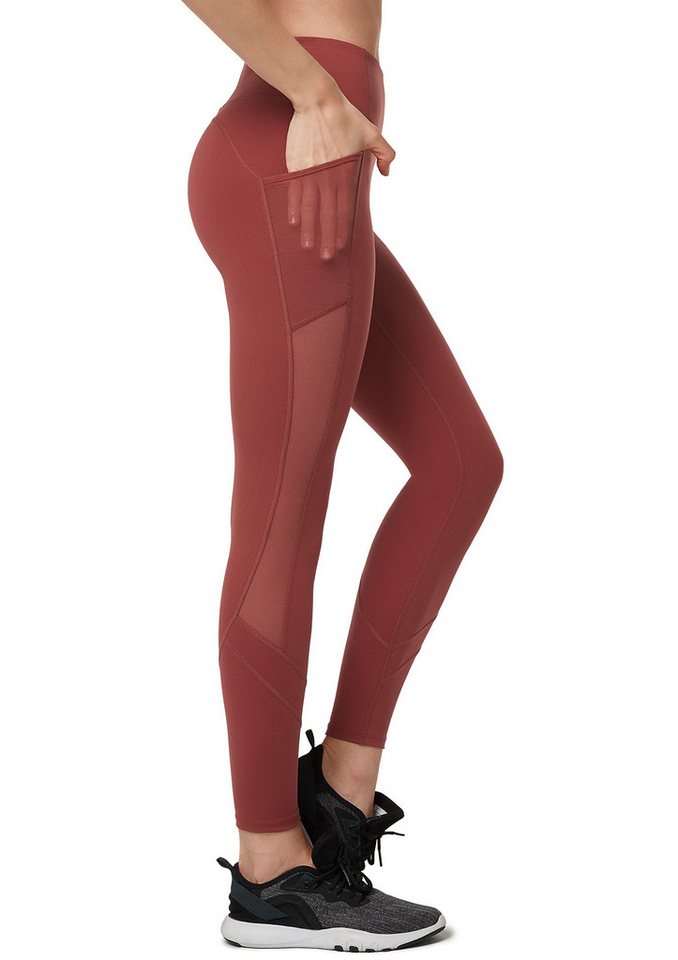 Yvette Leggings Damen Sport Leggings mit Taschen, hight wiast, E110353A21 von Yvette