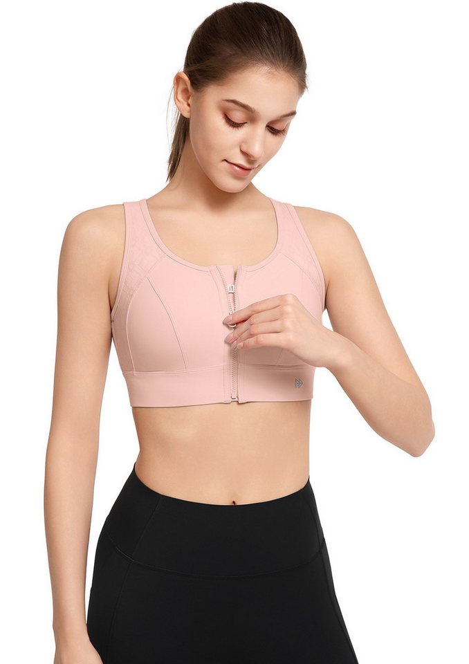 Yvette Sport-BH Damen Starker halt Vorderverschluss Ringerrücken Gepolstert, E101101A19 von Yvette