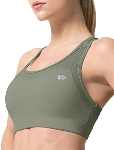 Yvette Sport-BHs für Damen, Übergröße, Racerback, Workout, mittlere Unterstützung, Sport-BH für Laufen, Fitness, Hellgrün, M von Yvette