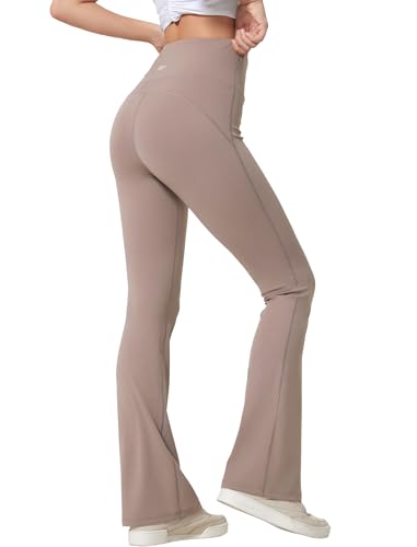 Yvette Yogahose Damen Sport Leggings Hohe Taile Schlaghose Blickdicht Bootcut Flared Leggings,Braun,XL Yvette Yogahose Damen Sport Leggings Hohe Taile Schlaghose Blickdicht Bootcut Flared Leggings,Braun,XL von Yvette