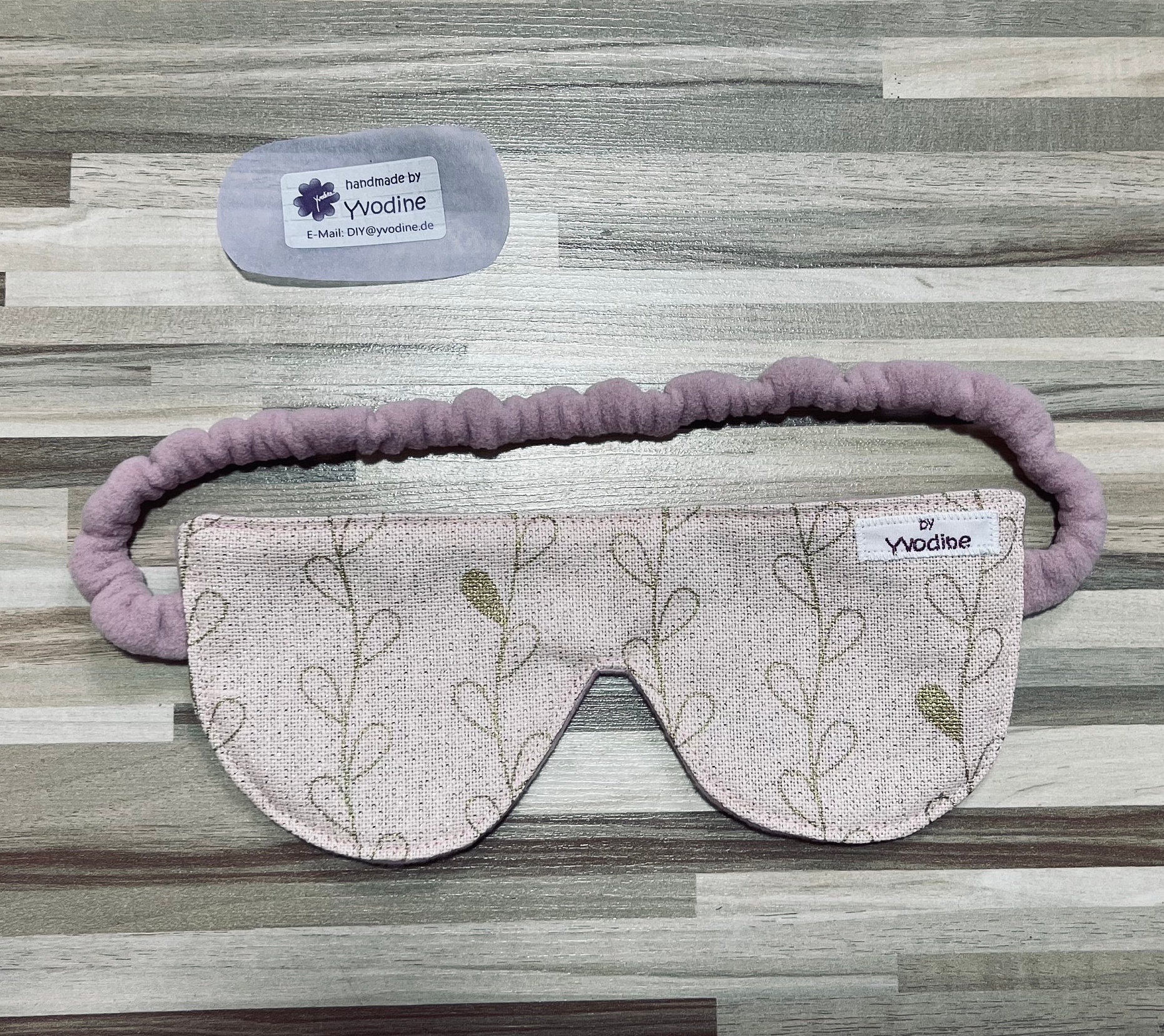 Schlafmaske, Augenmaske, Einschlafhilfe, Rosa, Wunderschön, Kuschelig von Yvodine