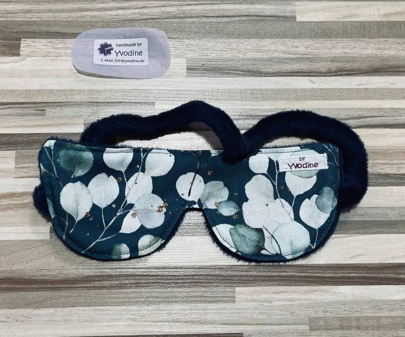 Schlafmaske, Augenmaske, Einschlafhilfe, Weich, Petrol von Yvodine