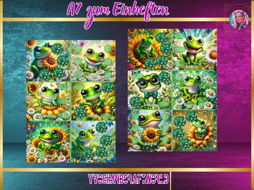 The Magic Frog Einheften Matt Foliert A7 von Yvoshandcraftworld