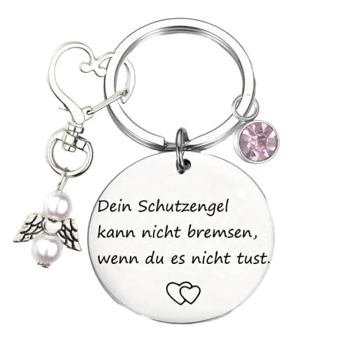Yweeychain Schutzengel Schlüsselanhänger, Geschenke für Frauen Freundin, und motivieren Sie Ihren Liebsten, Schlüsselanhänger für Frauen (Dein Schutzengel kann nicht bremsen, wenn du es nicht tust) Yweeychain Schutzengel Schlüsselanhänger, Geschenke für Frauen Freundin, und motivieren Sie Ihren Liebsten, Schlüsselanhänger für Frauen (Dein Schutzengel kann nicht bremsen, wenn du es nicht tust) von Yweeychain