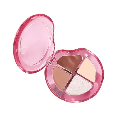 4 Farben Matte Schimmert Lidschatten Make Up Palette Hochpigmentierte Cremige Augenschatten Pulver Erzeugen Sie Einen Natürlichen Augen Look von Ywmsfl