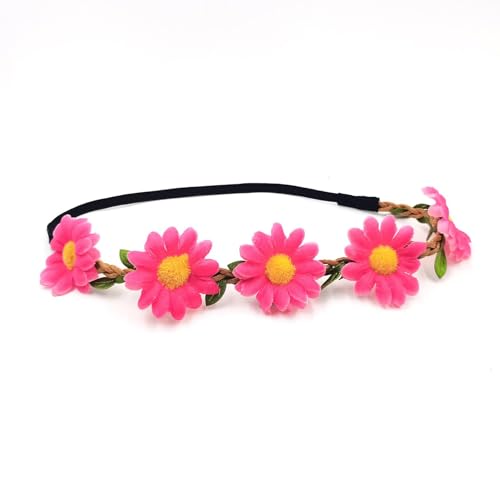 Einzigartiger Blumenkranz, Haarschmuck, elastisches Blumen-Stirnband, Kopfbedeckung für Festivals und Hochzeiten, Halloween-Partys von Ywmsfl