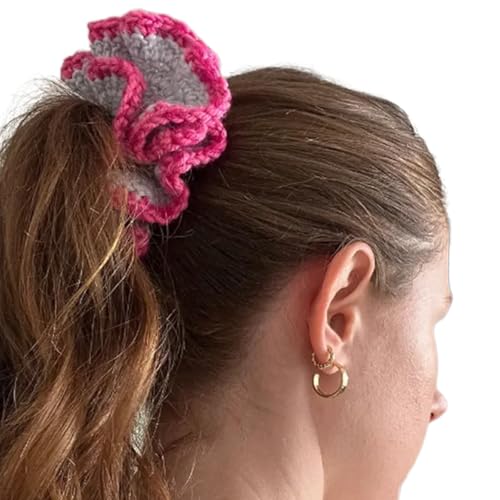 Häkelhaar-Seil, Haarknoten, elastisch, Rüschen, Haargummi, Vintage-Haarbänder, weibliches Zubehör Häkelhaar-Seil, Haarknoten, elastisch, Rüschen, Haargummi, Vintage-Haarbänder, weibliches Zubehör von Ywmsfl