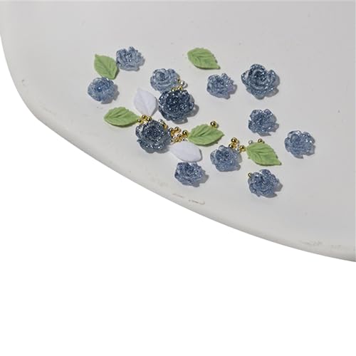 Rose Blumennägel Art Stahlperlen 3D Blumenblätter Nagel Harz NALS KUNST KUNST DECRAGION Für Frauen Mädchen von Ywmsfl