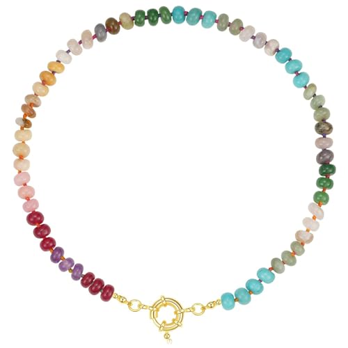Ywmsfl Bunte Perlen-Halskette, multifunktionaler Modeschmuck, Steinperlenketten, Statement-Halskette, Geschenk für modische Dame Ywmsfl Bunte Perlen-Halskette, multifunktionaler Modeschmuck, Steinperlenketten, Statement-Halskette, Geschenk für modische Dame von Ywmsfl