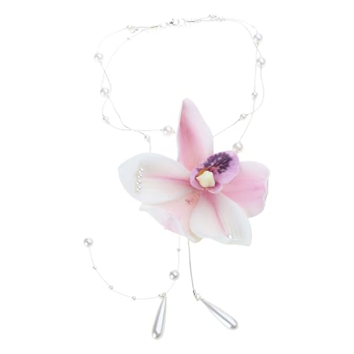 Ywmsfl Damen-Halskette mit langen Perlen und Fransen, eleganter Blumenanhänger, zierliche Choker-Kette für den täglichen Gebrauch, Verabredungen, Partys Ywmsfl Damen-Halskette mit langen Perlen und Fransen, eleganter Blumenanhänger, zierliche Choker-Kette für den täglichen Gebrauch, Verabredungen, Partys von Ywmsfl