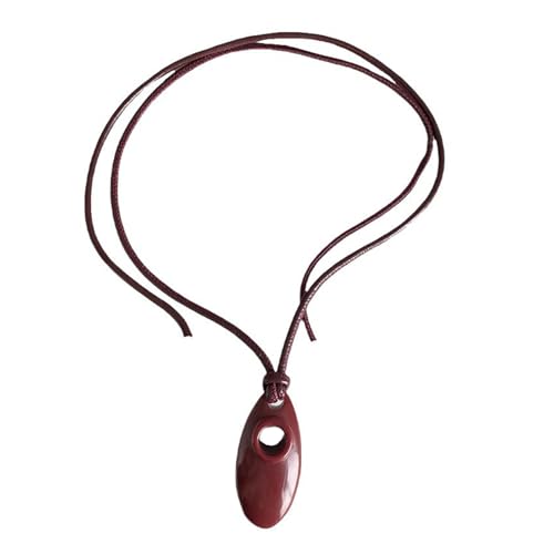 Ywmsfl Modische, ovale Halskette mit Harzstruktur, elegantes Accessoire, Seilschmuck, geeignet für den Alltag und besondere Anlässe Ywmsfl Modische, ovale Halskette mit Harzstruktur, elegantes Accessoire, Seilschmuck, geeignet für den Alltag und besondere Anlässe von Ywmsfl