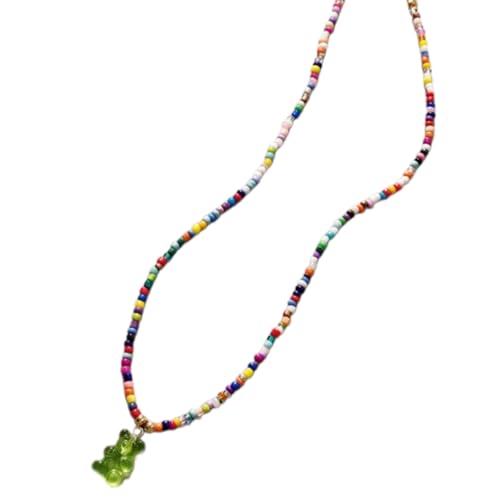 Ywmsfl Verspielte Bär-Halskette mit Reisperlen, stilvoller Bären-Anhänger, elegante Perlen-Halsschmuck für den täglichen Gebrauch Ywmsfl Verspielte Bär-Halskette mit Reisperlen, stilvoller Bären-Anhänger, elegante Perlen-Halsschmuck für den täglichen Gebrauch von Ywmsfl