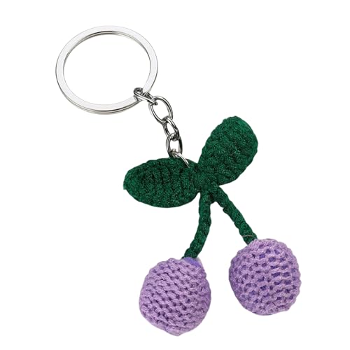 Ywmsfl Wunderschöner, stabiler Garn-Kirschen-Charm-Anhänger, Ornament, handgefertigt, modisches Accessoire zum Personalisieren von Schlüsselanhängern und Geschenken Ywmsfl Wunderschöner, stabiler Garn-Kirschen-Charm-Anhänger, Ornament, handgefertigt, modisches Accessoire zum Personalisieren von Schlüsselanhängern und Geschenken von Ywmsfl