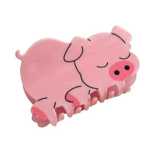 Haarspangen mit rosa Schweinchen, niedlicher Bauernhoftier-Haarklammer für Frauen und Mädchen, Acetat, lustig, Westernfarm, Landhaus-Haarschmuck, Geschenk von Yxinjy