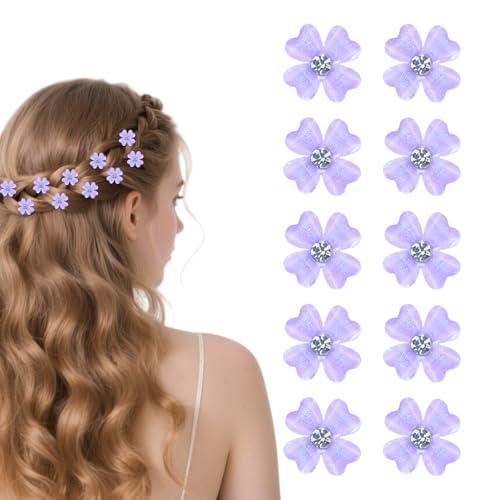 10 Stück Haarspange Blume Klein Blumen Haarklammer Braut Haarschmuck Kleine Haarspangen Haarclips Blumen Hochzeit Haarclips Damen Blumen Spange Blumen Haarspange von Yylaiire