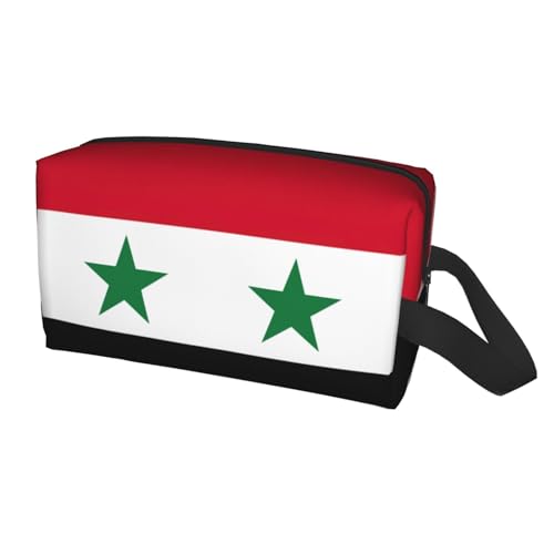 Reise-Aufbewahrungstasche für Männer und Frauen, Motiv: Flagge der Syrien, Arabische Republik, großer Stauraum, tragbarer Kulturbeutel Reise-Aufbewahrungstasche für Männer und Frauen, Motiv: Flagge der Syrien, Arabische Republik, großer Stauraum, tragbarer Kulturbeutel von Yyoretp