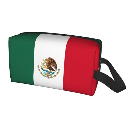 Reise-Aufbewahrungstasche mit Flagge von Mexiko, für Männer und Frauen, großes Fassungsvermögen, tragbarer Kulturbeutel von Yyoretp